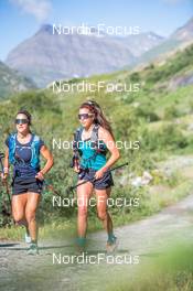 29.06.2022, Bessans, France (FRA): Eleonora Fauner (ITA), Beatrice Trabucchi (ITA), (l-r) - Biathlon summer training, Bessans (FRA). www.nordicfocus.com. © Authamayou/NordicFocus. Every downloaded picture is fee-liable.