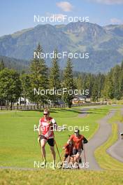 11.08.2022, Hochfilzen, Austria (AUT): Johannes Kuehn (GER), Lucas Fratzscher (GER) - Biathlon summer training, Hochfilzen (AUT). www.nordicfocus.com. © Reichert/NordicFocus. Every downloaded picture is fee-liable.
