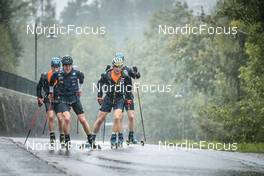08.09.2022, Lavaze, Italy (ITA): Lukas Hofer (ITA), Jesper Nelin (SWE), (l-r)  - Biathlon summer training, Lavaze (ITA). www.nordicfocus.com. © Vanzetta/NordicFocus. Every downloaded picture is fee-liable.