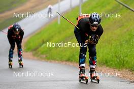 16.10.2022, Oberhof, Germany (GER): Johannes Dale (NOR), Aleksander Fjeld Andersen (NOR), (l-r) - Biathlon summer training, Oberhof (GER). www.nordicfocus.com. © Reichert/NordicFocus. Every downloaded picture is fee-liable.
