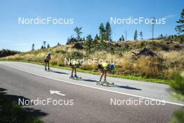 13.09.2022, Lavaze, Italy (ITA): Hanna Oeberg (SWE), Elvira Oeberg (SWE), Mona Brorsson (SWE), (l-r)  - Biathlon summer training, Lavaze (ITA). www.nordicfocus.com. © Vanzetta/NordicFocus. Every downloaded picture is fee-liable.
