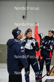 16.10.2022, Oberhof, Germany (GER): Patrick Oberegger (ITA), Karoline Knotten (NOR), Ragnhild Femsteinevik (NOR), (l-r) - Biathlon summer training, Oberhof (GER). www.nordicfocus.com. © Reichert/NordicFocus. Every downloaded picture is fee-liable.
