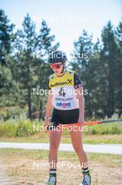 04.08.2022, Font-Romeu, France (FRA): Fany Bertrand (FRA) - Biathlon summer training, Font-Romeu (FRA). www.nordicfocus.com. © Authamayou/NordicFocus. Every downloaded picture is fee-liable.