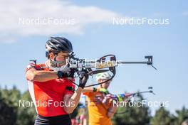27.07.2022, Font-Romeu, France (FRA): Remi Broutier  (FRA) - Biathlon summer training, Font-Romeu (FRA). www.nordicfocus.com. © Authamayou/NordicFocus. Every downloaded picture is fee-liable.
