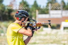 03.08.2022, Font-Romeu, France (FRA): Damien Levet (FRA) - Biathlon summer training, Font-Romeu (FRA). www.nordicfocus.com. © Authamayou/NordicFocus. Every downloaded picture is fee-liable.