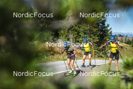 13.09.2022, Lavaze, Italy (ITA): Anna Magnusson  (SWE), Johanna Skottheim (SWE), Stina Nilsson (SWE), (l-r)  - Biathlon summer training, Lavaze (ITA). www.nordicfocus.com. © Vanzetta/NordicFocus. Every downloaded picture is fee-liable.