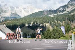 02.09.2022, Lavaze, Italy (ITA): Ragnhild Femsteinevik (NOR), Karoline Knotten (NOR), (l-r)  - Biathlon summer training, Lavaze (ITA). www.nordicfocus.com. © Vanzetta/NordicFocus. Every downloaded picture is fee-liable.