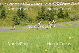 11.08.2022, Hochfilzen, Austria (AUT): Lucas Fratzscher (GER), Philipp Nawrath (GER), Philipp Horn (GER), Justus Strelow (GER), Johannes Kuehn (GER), David Zobel (GER) - Biathlon summer training, Hochfilzen (AUT). www.nordicfocus.com. © Reichert/NordicFocus. Every downloaded picture is fee-liable.
