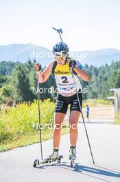 04.08.2022, Font-Romeu, France (FRA): Camille Bened (FRA) - Biathlon summer training, Font-Romeu (FRA). www.nordicfocus.com. © Authamayou/NordicFocus. Every downloaded picture is fee-liable.
