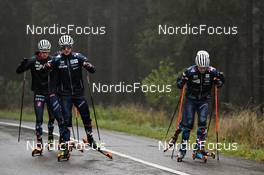 15.10.2022, Oberhof, Germany (GER): Johannes Dale (NOR), Filip Fjeld Andersen (NOR), Johannes Thingnes Boe (NOR), Sturla Holm Laegreid (NOR), Vetle Sjaastad Christiansen (NOR) - Biathlon summer training, Oberhof (GER). www.nordicfocus.com. © Reichert/NordicFocus. Every downloaded picture is fee-liable.