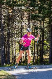 03.08.2022, Font-Romeu, France (FRA): Coralie Langel (FRA) - Biathlon summer training, Font-Romeu (FRA). www.nordicfocus.com. © Authamayou/NordicFocus. Every downloaded picture is fee-liable.