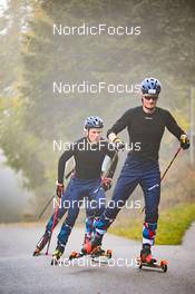 16.10.2022, Oberhof, Germany (GER): Johannes Dale (NOR), Aleksander Fjeld Andersen (NOR), (l-r) - Biathlon summer training, Oberhof (GER). www.nordicfocus.com. © Reichert/NordicFocus. Every downloaded picture is fee-liable.