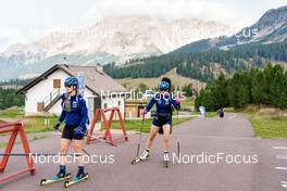14.09.2022, Lavaze, Italy (ITA): Mona Brorsson (SWE), Linn Persson (SWE), (l-r)  - Biathlon summer training, Lavaze (ITA). www.nordicfocus.com. © Barbieri/NordicFocus. Every downloaded picture is fee-liable.