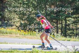 04.08.2022, Font-Romeu, France (FRA): Gilonne Guigonnat (FRA) - Biathlon summer training, Font-Romeu (FRA). www.nordicfocus.com. © Authamayou/NordicFocus. Every downloaded picture is fee-liable.