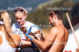 24.08.2022, Lavaze, Italy (ITA): Patrick Oberegger (ITA) - Biathlon summer training, Lavaze (ITA). www.nordicfocus.com. © Barbieri/NordicFocus. Every downloaded picture is fee-liable.