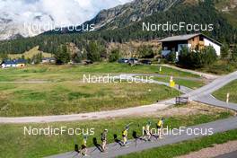 10.09.2022, Lavaze, Italy (ITA): Tilda Johansson (SWE), Stina Nilsson (SWE), Mona Brorsson (SWE), Elvira Oeberg (SWE), Hanna Oeberg (SWE), (l-r)  - Biathlon summer training, Lavaze (ITA). www.nordicfocus.com. © Barbieri/NordicFocus. Every downloaded picture is fee-liable.