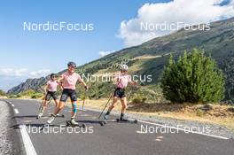 31.07.2022, Font-Romeu, France (FRA): Oceane Michelon (FRA), Jeanne Richard (FRA), (l-r) - Biathlon summer training, Font-Romeu (FRA). www.nordicfocus.com. © Authamayou/NordicFocus. Every downloaded picture is fee-liable.
