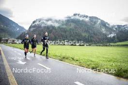08.09.2022, Lavaze, Italy (ITA): Anna Magnusson  (SWE), Johanna Skottheim (SWE), Stina Nilsson (SWE), (l-r)  - Biathlon summer training, Lavaze (ITA). www.nordicfocus.com. © Vanzetta/NordicFocus. Every downloaded picture is fee-liable.