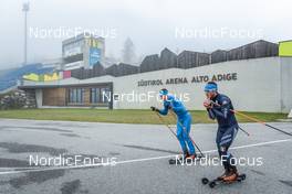 23.10.2022, Antholz, Italy (ITA):  Bionaz Didier (ITA), Andrea Zattoni (ITA), (l-r)  - Biathlon training, Antholz (AUT). www.nordicfocus.com. © Vanzetta/NordicFocus. Every downloaded picture is fee-liable.