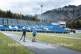 23.10.2022, Antholz, Italy (ITA):  Christille Cedric (ITA), Giacomel Tommaso (ITA), (l-r)  - Biathlon training, Antholz (AUT). www.nordicfocus.com. © Vanzetta/NordicFocus. Every downloaded picture is fee-liable.
