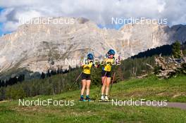 10.09.2022, Lavaze, Italy (ITA): Hanna Oeberg (SWE), Elvira Oeberg (SWE), (l-r)  - Biathlon summer training, Lavaze (ITA). www.nordicfocus.com. © Barbieri/NordicFocus. Every downloaded picture is fee-liable.