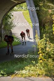 11.08.2022, Hochfilzen, Austria (AUT): Johannes Kuehn (GER), Philipp Nawrath (GER) - Biathlon summer training, Hochfilzen (AUT). www.nordicfocus.com. © Reichert/NordicFocus. Every downloaded picture is fee-liable.