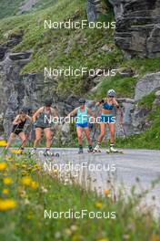 30.06.2022, Bessans, France (FRA): Irene Lardschneider (ITA), Beatrice Trabucchi (ITA), Rebecca Passler (ITA), (l-r) - Biathlon summer training, Bessans (FRA). www.nordicfocus.com. © Authamayou/NordicFocus. Every downloaded picture is fee-liable.