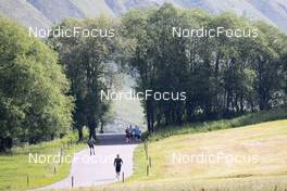 20.06.2022, Andermatt, Switzerland (SUI): Jeremy Finello (SUI), Nico Salutt (SUI), Yanis Keller (SUI), Niklas Hartweg (SUI), Gion Stalder (SUI), Joscha Burkhalter (SUI), (l-r) - Biathlon summer training, Andermatt (SUI). www.nordicfocus.com. © Manzoni/NordicFocus. Every downloaded picture is fee-liable.