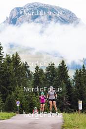 27.07.2022, Lavaze, Italy (ITA): Julia Schwaiger (AUT), Katharina Komatz (AUT), (l-r)  - Biathlon summer training, Lavaze (ITA). www.nordicfocus.com. © Barbieri/NordicFocus. Every downloaded picture is fee-liable.