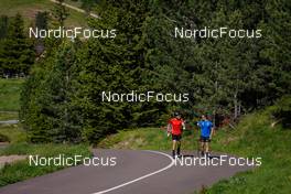 11.06.2022, Lavaze, Italy (ITA): Zingerle David (ITA), Braunhofer Patrick (ITA), (l-r)  - Biathlon summer training, Lavaze (ITA). www.nordicfocus.com. © Barbieri/NordicFocus. Every downloaded picture is fee-liable.
