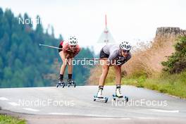 27.07.2022, Lavaze, Italy (ITA): Tamara Steiner (AUT), Julia Schwaiger (AUT), (l-r)  - Biathlon summer training, Lavaze (ITA). www.nordicfocus.com. © Barbieri/NordicFocus. Every downloaded picture is fee-liable.