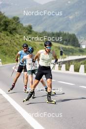 20.06.2022, Andermatt, Switzerland (SUI): Serafin Wiestner (SUI), Ladina Meier-Ruge (SUI), Joscha Burkhalter (SUI), (l-r) - Biathlon summer training, Andermatt (SUI). www.nordicfocus.com. © Manzoni/NordicFocus. Every downloaded picture is fee-liable.