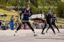 04.10.2022, Martell, Italy (ITA): Rebecca Passler (ITA), Samuela Comola (ITA), (l-r)  - Biathlon summer training, Martell (ITA). www.nordicfocus.com. © Barbieri/NordicFocus. Every downloaded picture is fee-liable.