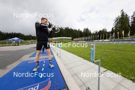 01.07.2022, Lenzerheide, Switzerland (SUI): Sebastian Stalder (SUI) - Biathlon summer training, Lenzerheide (SUI). www.nordicfocus.com. © Manzoni/NordicFocus. Every downloaded picture is fee-liable.