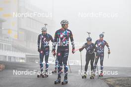 14.10.2022, Oberhof, Germany (GER): Sturla Holm Laegreid (NOR), Vetle Sjaastad Christiansen (NOR), Johannes Dale (NOR), Aleksander Fjeld Andersen (NOR) - Biathlon summer training, Oberhof (GER). www.nordicfocus.com. © Reichert/NordicFocus. Every downloaded picture is fee-liable.