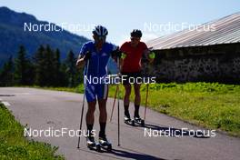 11.06.2022, Lavaze, Italy (ITA): Molinari Michele (ITA), Zingerle David (ITA), (l-r)  - Biathlon summer training, Lavaze (ITA). www.nordicfocus.com. © Barbieri/NordicFocus. Every downloaded picture is fee-liable.