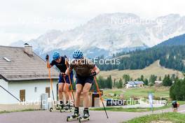 14.09.2022, Lavaze, Italy (ITA): Martin Ponsiluoma (SWE), Peppe Femling (SWE), (l-r)  - Biathlon summer training, Lavaze (ITA). www.nordicfocus.com. © Barbieri/NordicFocus. Every downloaded picture is fee-liable.