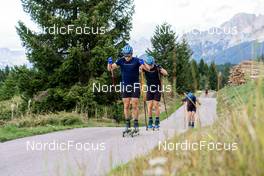 14.09.2022, Lavaze, Italy (ITA): Malte Stefansson (SWE), Oskar Brandt (SWE), (l-r)  - Biathlon summer training, Lavaze (ITA). www.nordicfocus.com. © Barbieri/NordicFocus. Every downloaded picture is fee-liable.