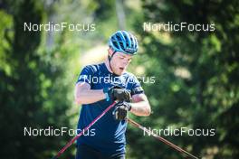 13.09.2022, Lavaze, Italy (ITA): Sebastian Samuelsson (SWE) - Biathlon summer training, Lavaze (ITA). www.nordicfocus.com. © Vanzetta/NordicFocus. Every downloaded picture is fee-liable.