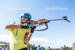 27.07.2022, Font-Romeu, France (FRA): Paul Fontaine (FRA) - Biathlon summer training, Font-Romeu (FRA). www.nordicfocus.com. © Authamayou/NordicFocus. Every downloaded picture is fee-liable.