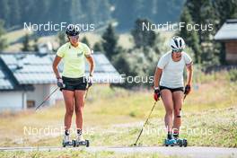16.07.2022, Lavaze, Italy (ITA): Beatrice Trabucchi (ITA), Samuela Comola (ITA), (l-r)  - Biathlon summer training, Lavaze (ITA). www.nordicfocus.com. © Barbieri/NordicFocus. Every downloaded picture is fee-liable.