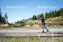 13.09.2022, Lavaze, Italy (ITA): Martin Ponsiluoma (SWE) - Biathlon summer training, Lavaze (ITA). www.nordicfocus.com. © Vanzetta/NordicFocus. Every downloaded picture is fee-liable.