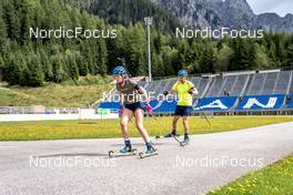 01.09.2022, Antholz, Italy (ITA): Elvira Oeberg (SWE), Oskar Brandt (SWE), (l-r)  - Biathlon summer training, Antholz (ITA). www.nordicfocus.com. © Barbieri/NordicFocus. Every downloaded picture is fee-liable.