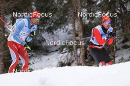 08.11.2022, Davos, Switzerland (SUI): Remo Krug (GER) coach Team Switzerland, Joscha Burkhalter (SUI), (l-r) - Biathlon training, Snowfarming track, Davos (SUI). www.nordicfocus.com. © Manzoni/NordicFocus. Every downloaded picture is fee-liable.