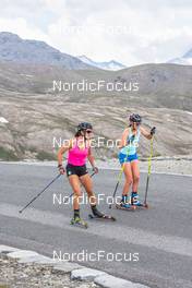 30.06.2022, Bessans, France (FRA): Eleonora Fauner (ITA), Beatrice Trabucchi (ITA), (l-r) - Biathlon summer training, Bessans (FRA). www.nordicfocus.com. © Authamayou/NordicFocus. Every downloaded picture is fee-liable.