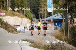 20.10.2022, Ramsau am Dachstein, Austria (AUT):  Antonin Guigonnat (FRA), Eric Perrot (FRA), Emilien Jacquelin (FRA), (l-r) - Biathlon training, Ramsau am Dachstein (AUT). www.nordicfocus.com. © Reichert/NordicFocus. Every downloaded picture is fee-liable.