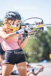 03.08.2022, Font-Romeu, France (FRA): Oceane Michelon (FRA) - Biathlon summer training, Font-Romeu (FRA). www.nordicfocus.com. © Authamayou/NordicFocus. Every downloaded picture is fee-liable.