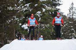 08.11.2022, Davos, Switzerland (SUI): Beda Klee (SUI), Laurin Fravi (SUI), (l-r) - Biathlon training, Snowfarming track, Davos (SUI). www.nordicfocus.com. © Manzoni/NordicFocus. Every downloaded picture is fee-liable.