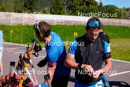 11.06.2022, Lavaze, Italy (ITA): Christille Cedric (ITA), Molinari Michele (ITA), (l-r)  - Biathlon summer training, Lavaze (ITA). www.nordicfocus.com. © Barbieri/NordicFocus. Every downloaded picture is fee-liable.