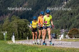 01.09.2022, Antholz, Italy (ITA): Tilda Johansson (SWE), Hanna Oeberg (SWE), Elvira Oeberg (SWE), (l-r)  - Biathlon summer training, Antholz (ITA). www.nordicfocus.com. © Barbieri/NordicFocus. Every downloaded picture is fee-liable.